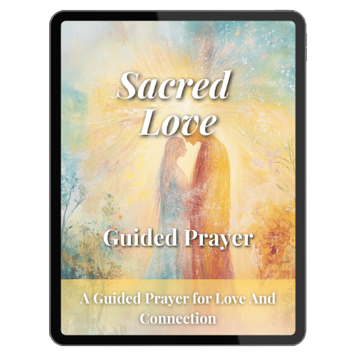 The Sacred Love Guided Prayer shown on an iPad